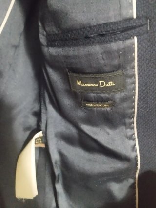 Americana Massimo Dutti Talla 42 Azul