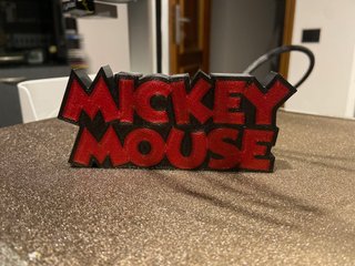 Logo Mickey Mouse en 3D