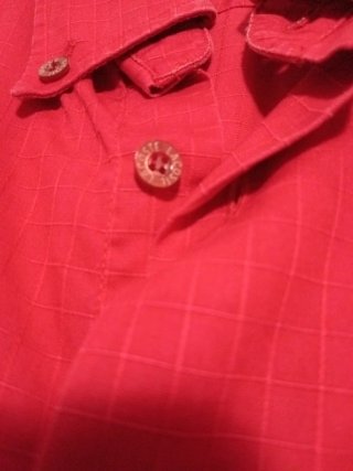 Camisa Lacoste Roja Manga Corta Talla XL