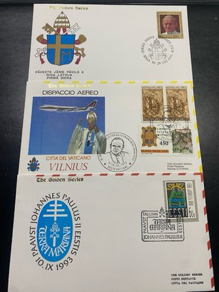Sobres, sello y postales Papa Juan Pablo II 1993