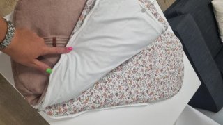 Saco capazo Uzturre floral y beige