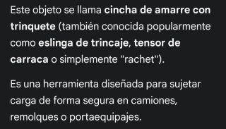 Cincha de sujeción con trinquete camion