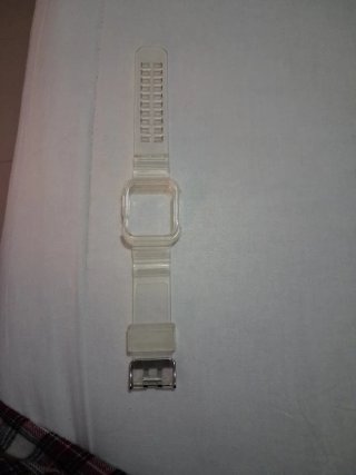 Correa y protector Apple Watch blanco