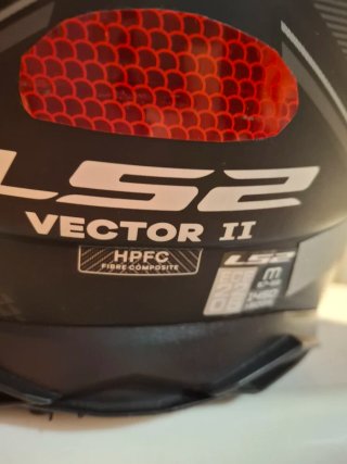 Casco de moto LS2 negro y azul