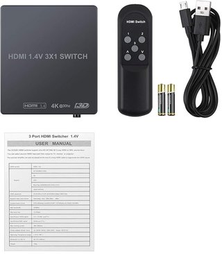 Conmutador de HDMI 4K con Mando a Distancia