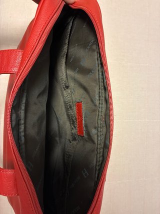 Maletín piel Hexagona rojo