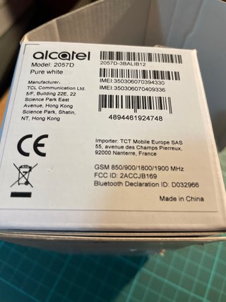 Teléfono Móvil Alcatel Negro/Morado