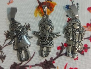 Colgantes Muñeca Plata