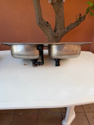 Lavabi a doppio lavandino in acciaio inossidabile