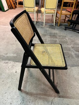 Silla plegable vintage de rejilla