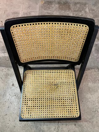 Silla plegable vintage de rejilla