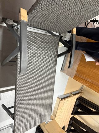 Tumbona reclinable exterior mimbre y metal