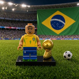 Lego Ronaldo Nazario con Vitrina