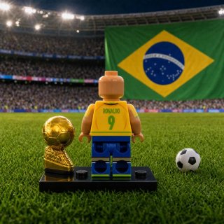 Lego Ronaldo Nazario con Vitrina