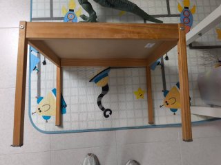 Mesa y 2 Sillas Infantiles Madera Blanca