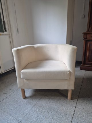 Butaca moderna tela beige