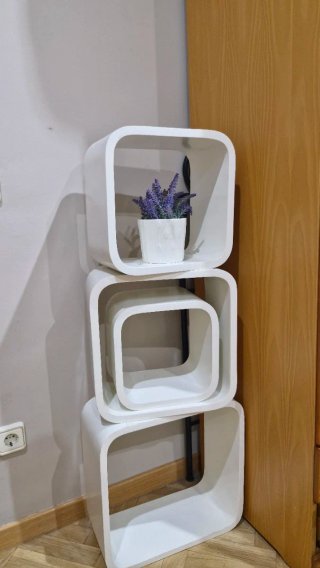 Estantería Cubos Diseño Blanca