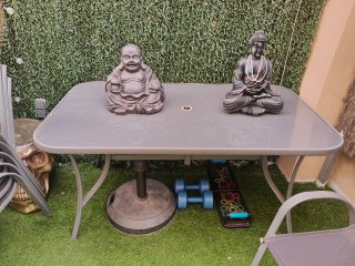 Mesa de terraza y 6 sillas