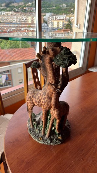 Mesa auxiliar cristal jirafas