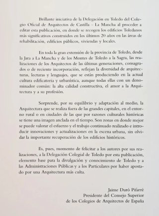 Arquitectura contemporánea. Toledo 1995