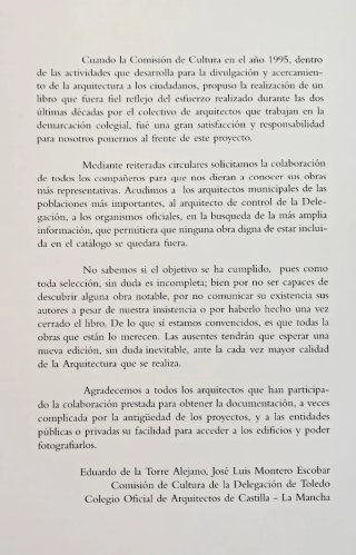 Arquitectura contemporánea. Toledo 1995