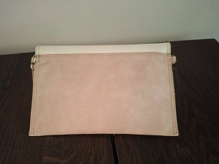 Pochette donna rosa e bianca
