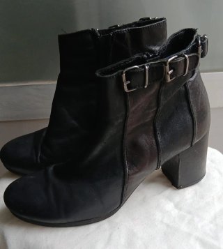 Botas de tacón negras mujer talla 37