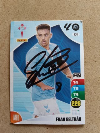 Cromo Fran Beltrán firmado Panini por El EA Sports