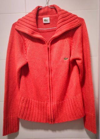 Cárdigan de punto color naranja talla S
