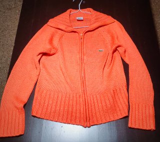 Cárdigan de punto color naranja talla S