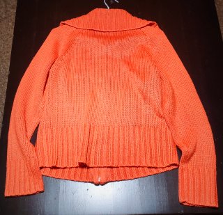 Cárdigan de punto color naranja talla S