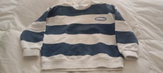 Sudadera niño rayas azul y blanco