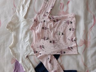 Lote 4 camisetas manga larga niña