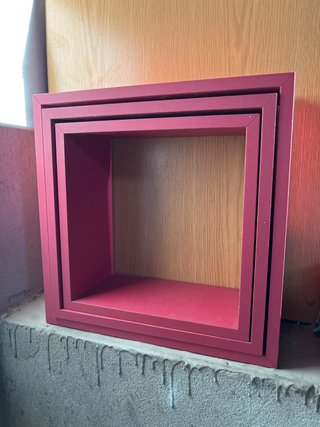 Baldas cuadradas de madera flotantes