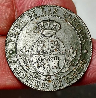 Moneda Isabel II 5 Céntimos 1867