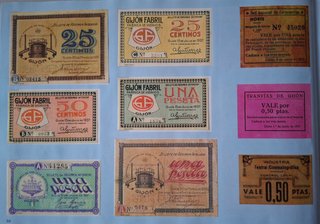 Billetes de España y Asturias