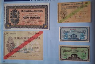 Billetes de España y Asturias