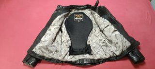 Chaqueta de cuero negra para moto BEST