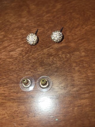 Pendientes Swarovski Bolas Brillantes( dorado)