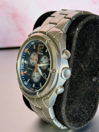 Citizen Eco-Drive Cronógrafo Azul y Plateado
