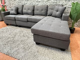 Sofá modular chaise longue gris