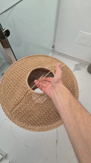 Lámpara IKEA fibras naturales trenzadas