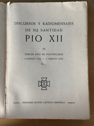 Discursos y radiomensajes de su santidad PIO XII