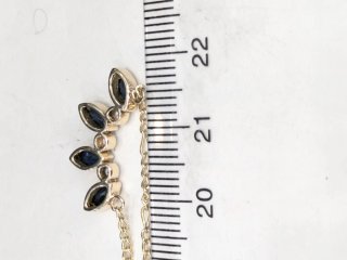 Cadena con colgante oro zafiros y diamantes