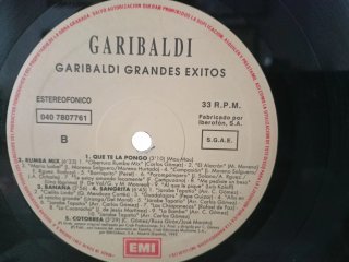 LP Garibaldi Grandes Éxitos 1992
