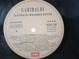 LP Garibaldi Grandes Éxitos 1992