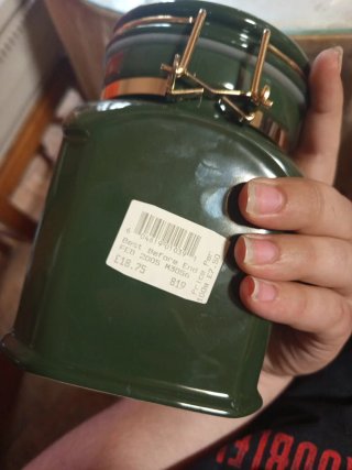 Caramelera Harrods Vintage Verde y Dorada