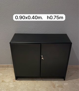 Armario madera  negro 90x40x75cm