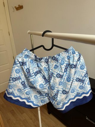 Bañador hombre estampado azul y blanco