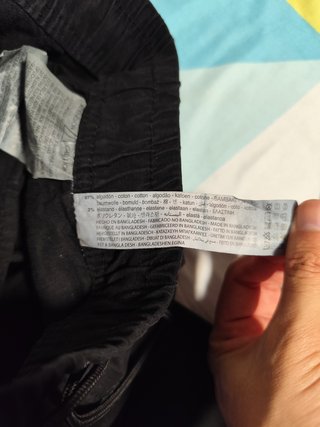 Pantalón Jogger Zara Negro Talla S Hombre
